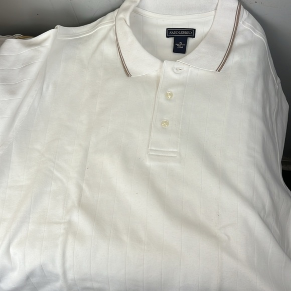 Saddlebred Men’s’ Knit White Shirt XL - Picture 4 of 5